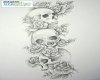 Skull and roses tat