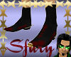 Sf Black boots w/Red