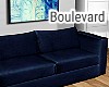 Dark Blue Velvet Sofa