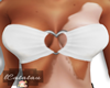 C! Cropped Heart | White