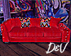 !D Red Leather Couch