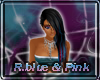 Royal blu& pink sal hair