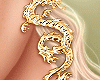 MAU/GOLD DRAGON EARRINGS