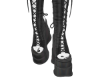 [MM] Tall Gray Tie Boots