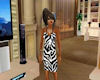 Zebra Strapless Dress