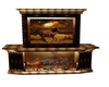 Golden Brown Fireplace 2