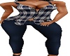 RLS BLUE PLAID N JEANS