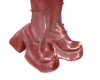 3/5 Leather boots red
