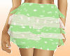 Green dots ruffles skirt
