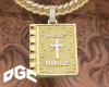 Holy Bible Gold Necklace