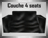Couch (4) Seats Black