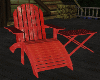 Red Adirondack Lounger