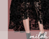 [M]BlackII-flowers skirt