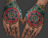 Hands Tattoo Color
