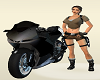 Lara Croft w Motorcycle