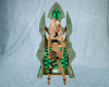 Dream green throne chair