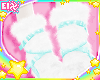 . cyan fuzzy boots