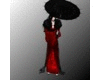 Red Black Kimono w/ Obi