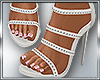 Y*Diamond White Heels
