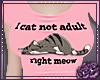 Cat not adult (P)
