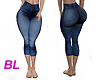 Skin Tight Denim Capris