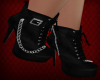 Black chained boots