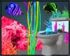 Neon Fish Tank Toilet