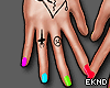 Nails Rainbow +Tattoo