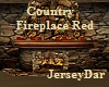 Country Fireplace Red