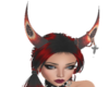 Red Triskelion Horns