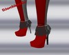 chaussure rouge&argent