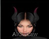 Small Black Red Horns