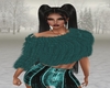 V. Fur Sweater Cyan