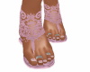 Jane Pink Lace Sandals