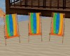3 TROPICAL DECK CHAIRS