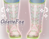 Floral Rain Boots