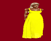 long yellow gown