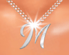 Necklace Letter M Female