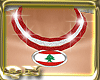 QN*Lebanon flag necklace