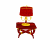 Red N gold Lamp table
