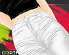[C] White Leather Pants