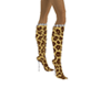 Leopard boots with diamo