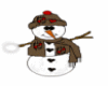 Snowman throws snowball