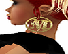 gold m earring