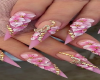 Pink & Gold Nails