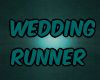 Teal wedding runner