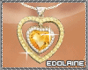 E~ Gold Heart Necklace