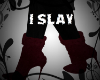 I SLAY SUEDE BOOT RED