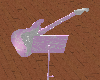 guitar in pink swirl