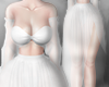 梅 white long dress